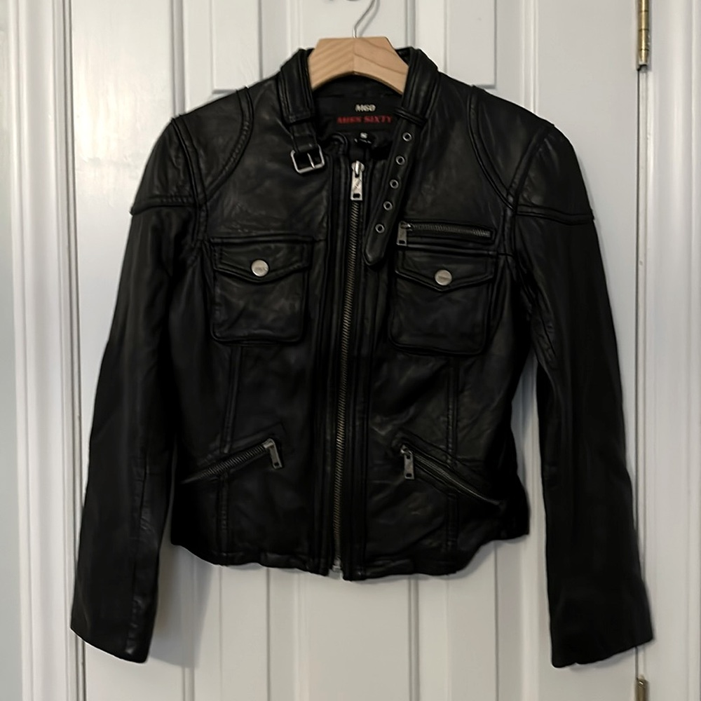 Miss Sixty genuine leather moto jacket, size smalll